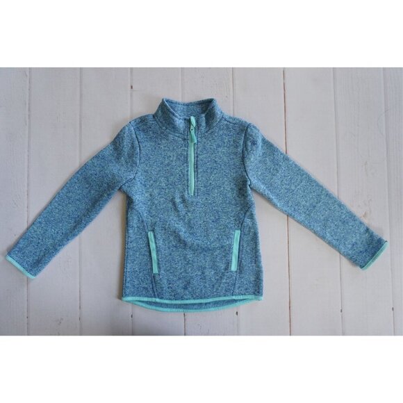 Athletic Works Other - Athletic Works Girls Blue Sweater Fleece Quarter Zip Pullover, Size S (6/6x)